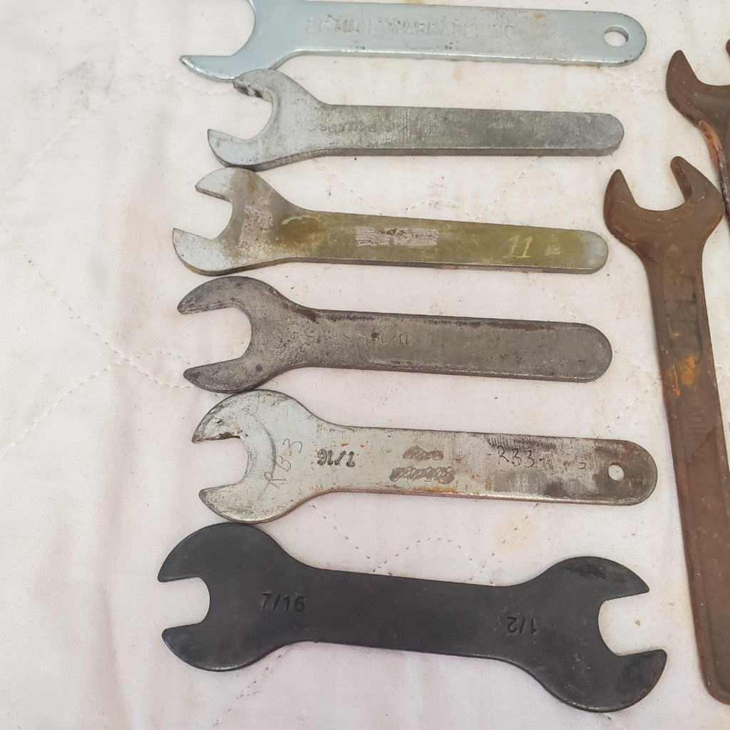 Lot of 9 Various Brand Assorted Open Ended Wrench Set LOT-845