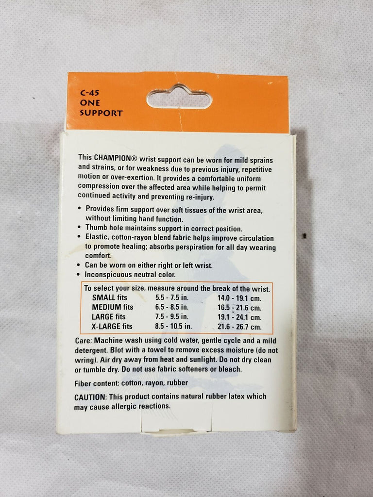 Champion Elastic Pullover Wrist Support Can be Worn for mild Sprains XLarge