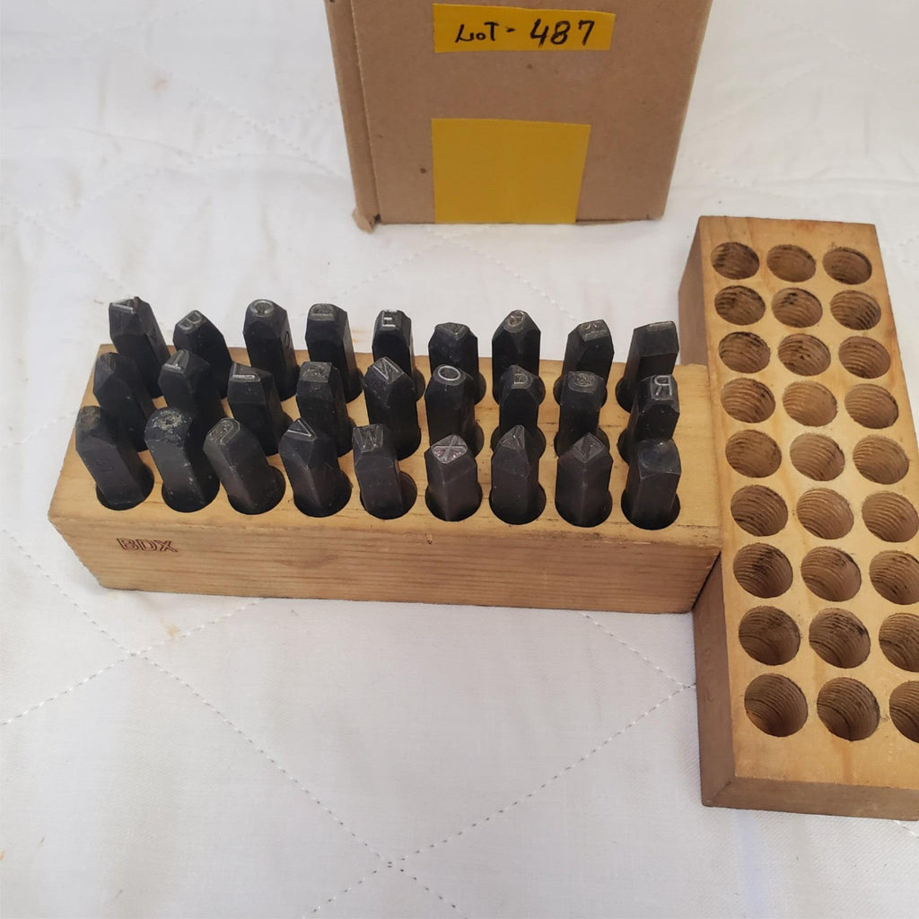 BDX Lab Test Hardened Hammer End 3/16 Letters A-Z Steel Stamps Lot 487
