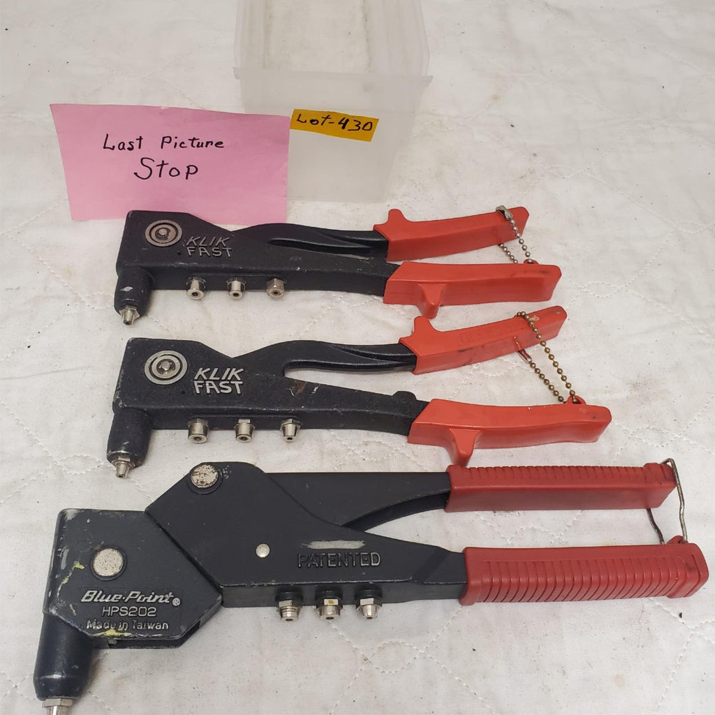 Lot of 3 Klik Fast Rivet Tools & 1 Blue-Point HPR50 Rivet Tool LOT-430
