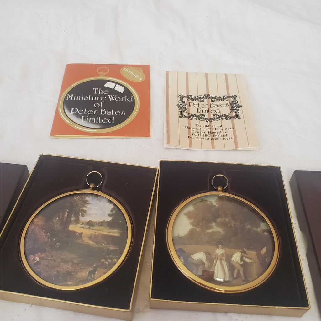 Lot of Assorted Wedgwood Queensware Plates & Miniature World of Peter Bates Post