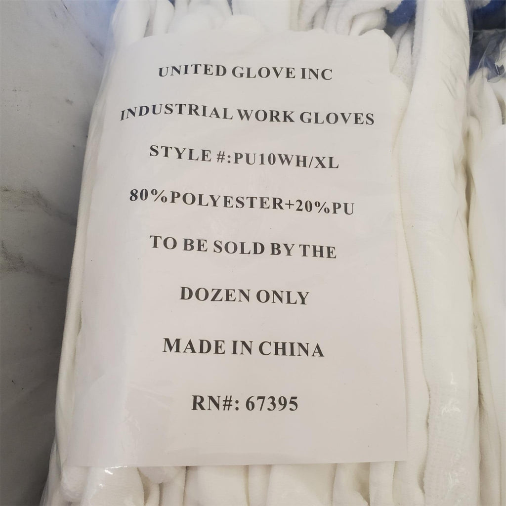 Industrial Industrial Safety Work Gloves STYLE #PU10WH/XL