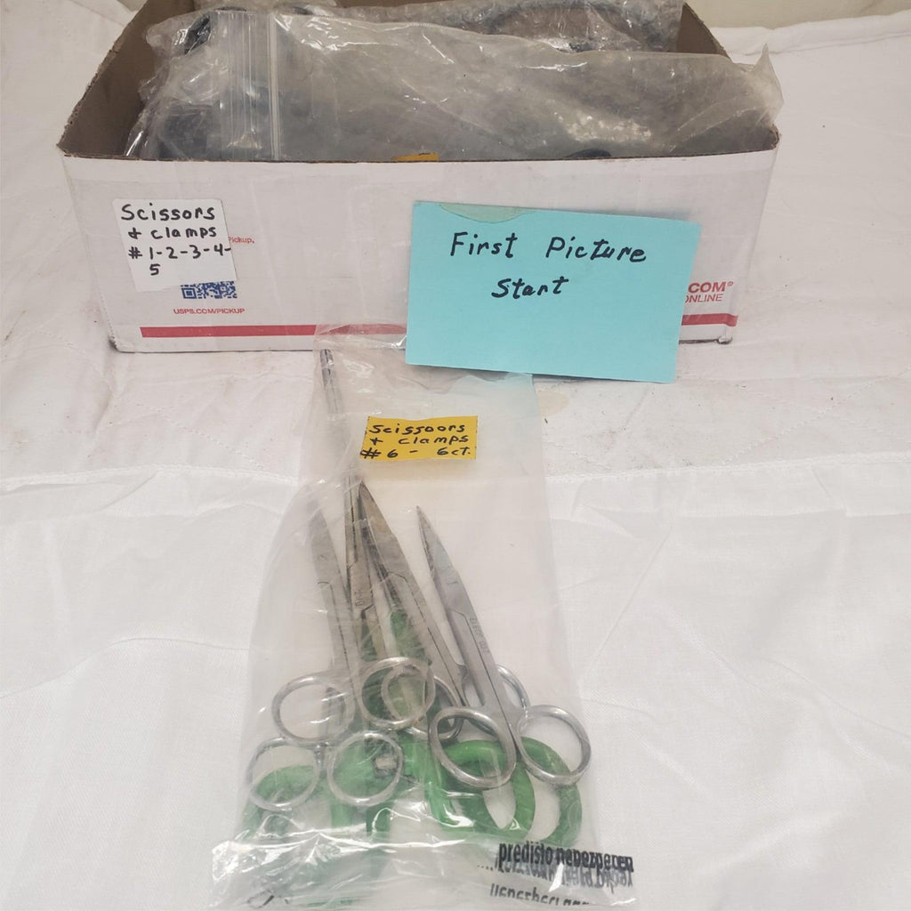 Lot of 6 Assorted Medical Surgical Scissor Clamps #6