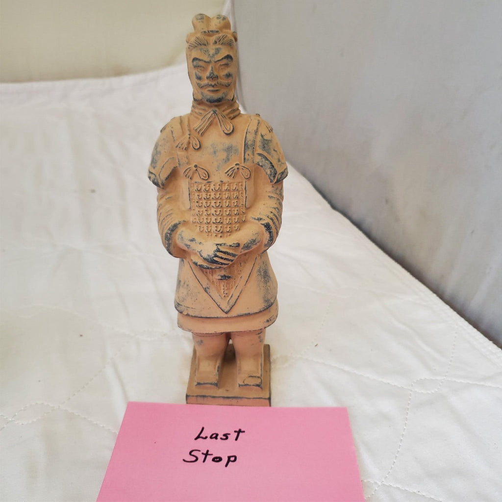 Vintage Chinese Terracotta Soldier Figurine of Qin Dynasty Warrior