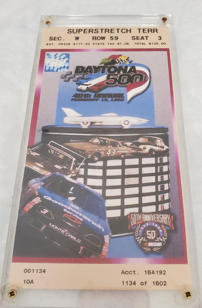 Nascar February 15, 1998 Daytona 500 Ticket