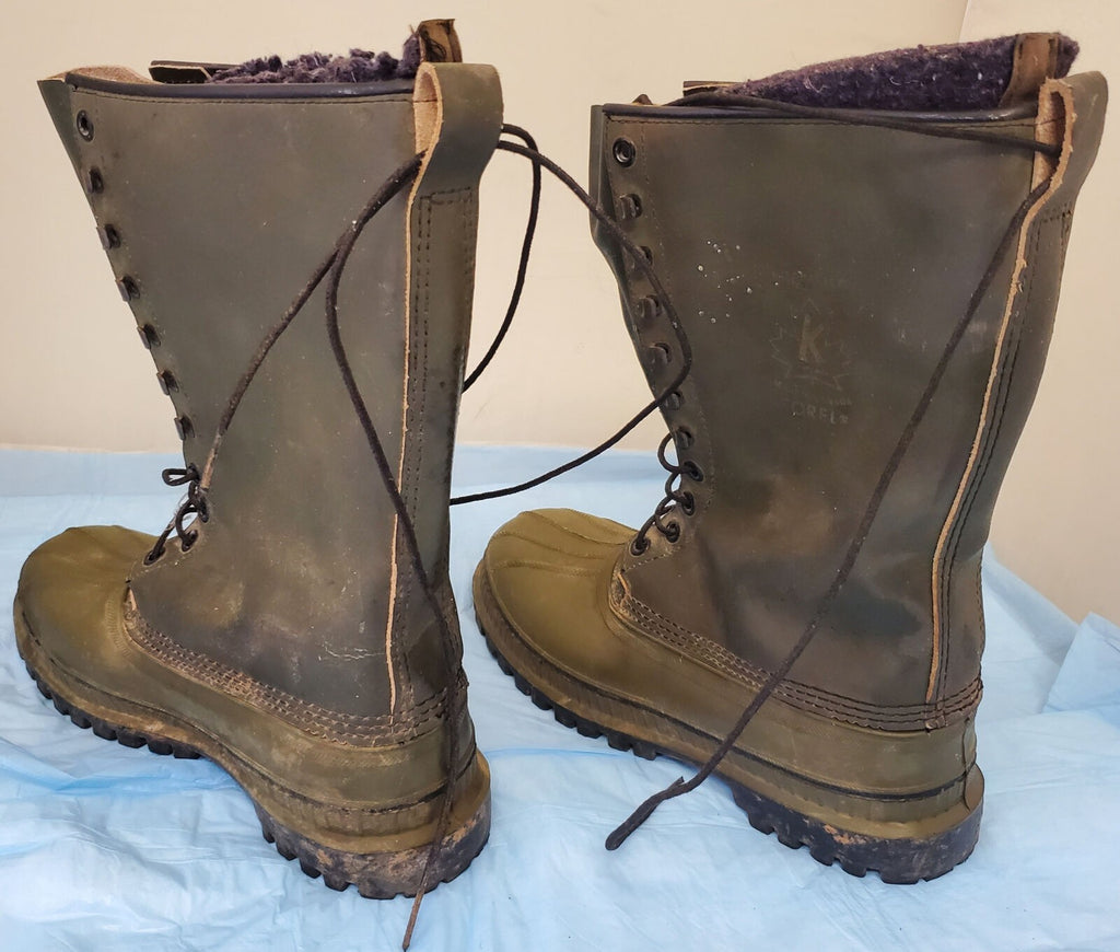 Green Sorel Kaufman Lana Foderato Winter Leather Boots Size 12