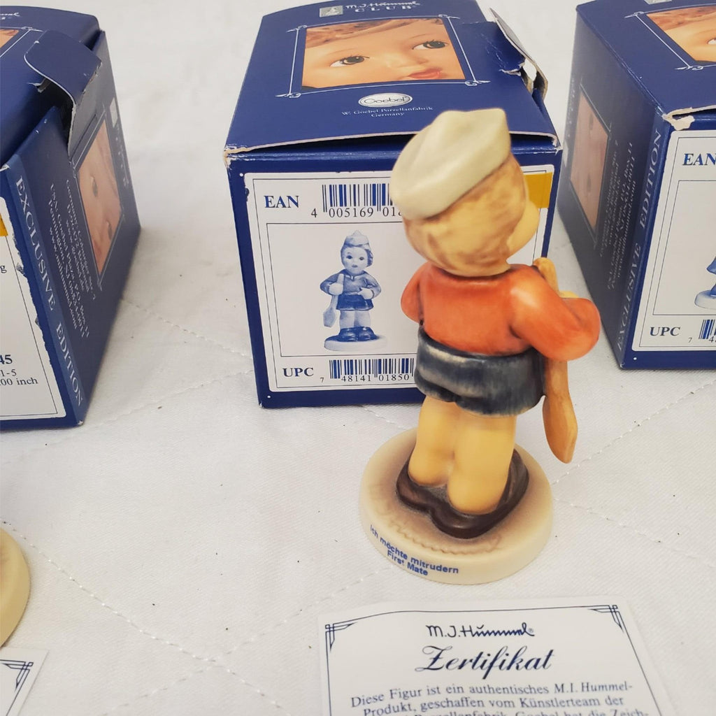 Set of 3 Hummel Figurines To Shy To Sing First Mate & Clear As A Bell H-9