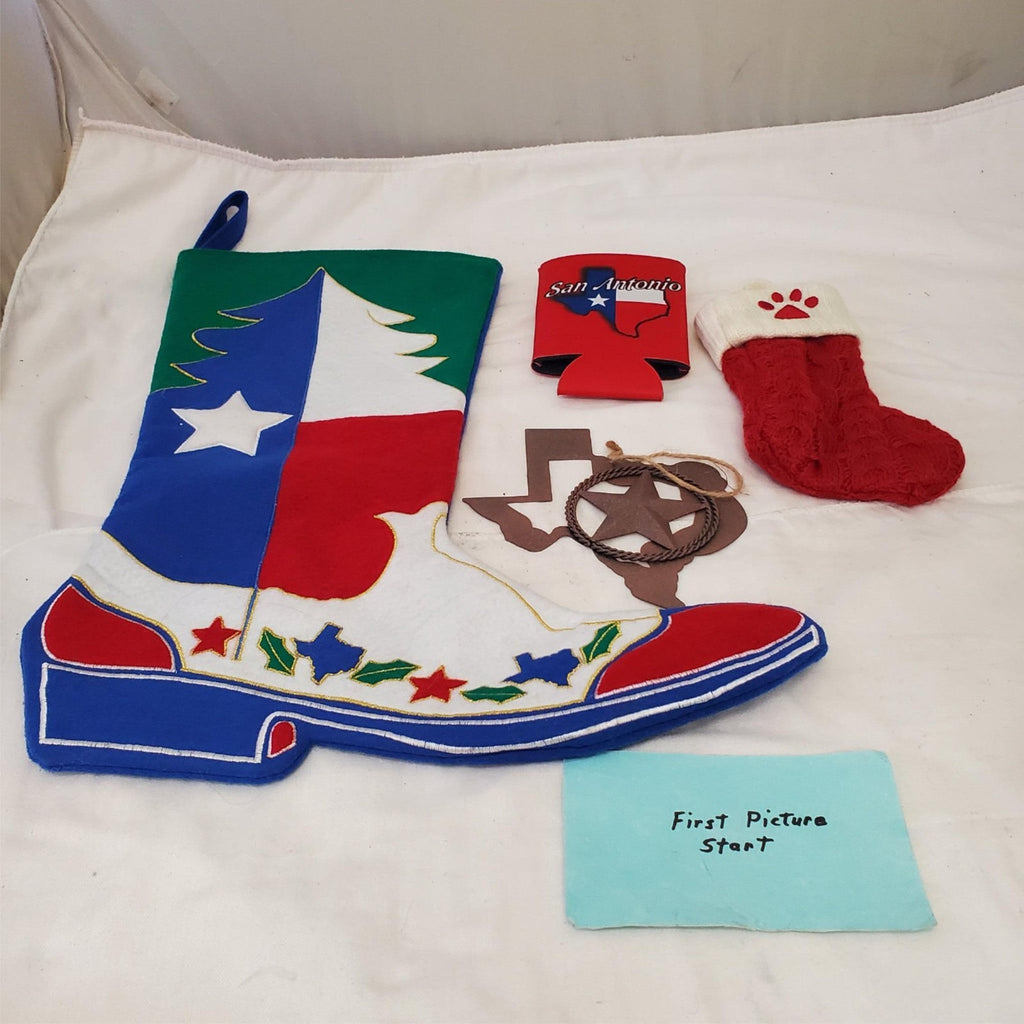 San Antonio Texas Holiday Christmas Stocking Boot
