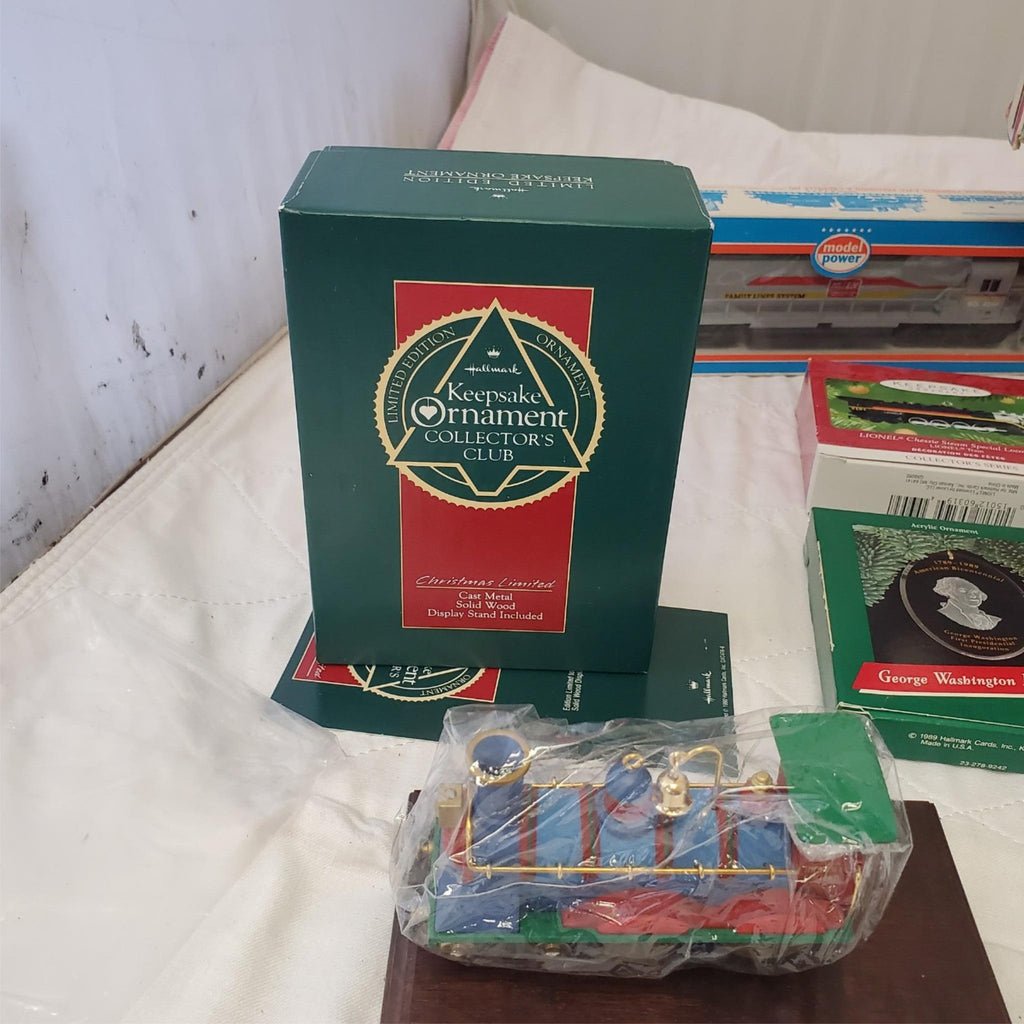 Large Lot of Train and Space Christmas Ornaments Collection