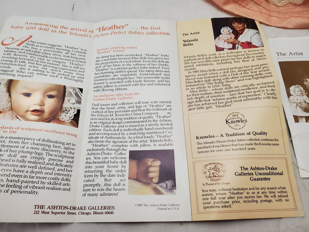 Yolanda Bello Knowles Ashton-Drake Picture Perfect Babies "Heather" Doll