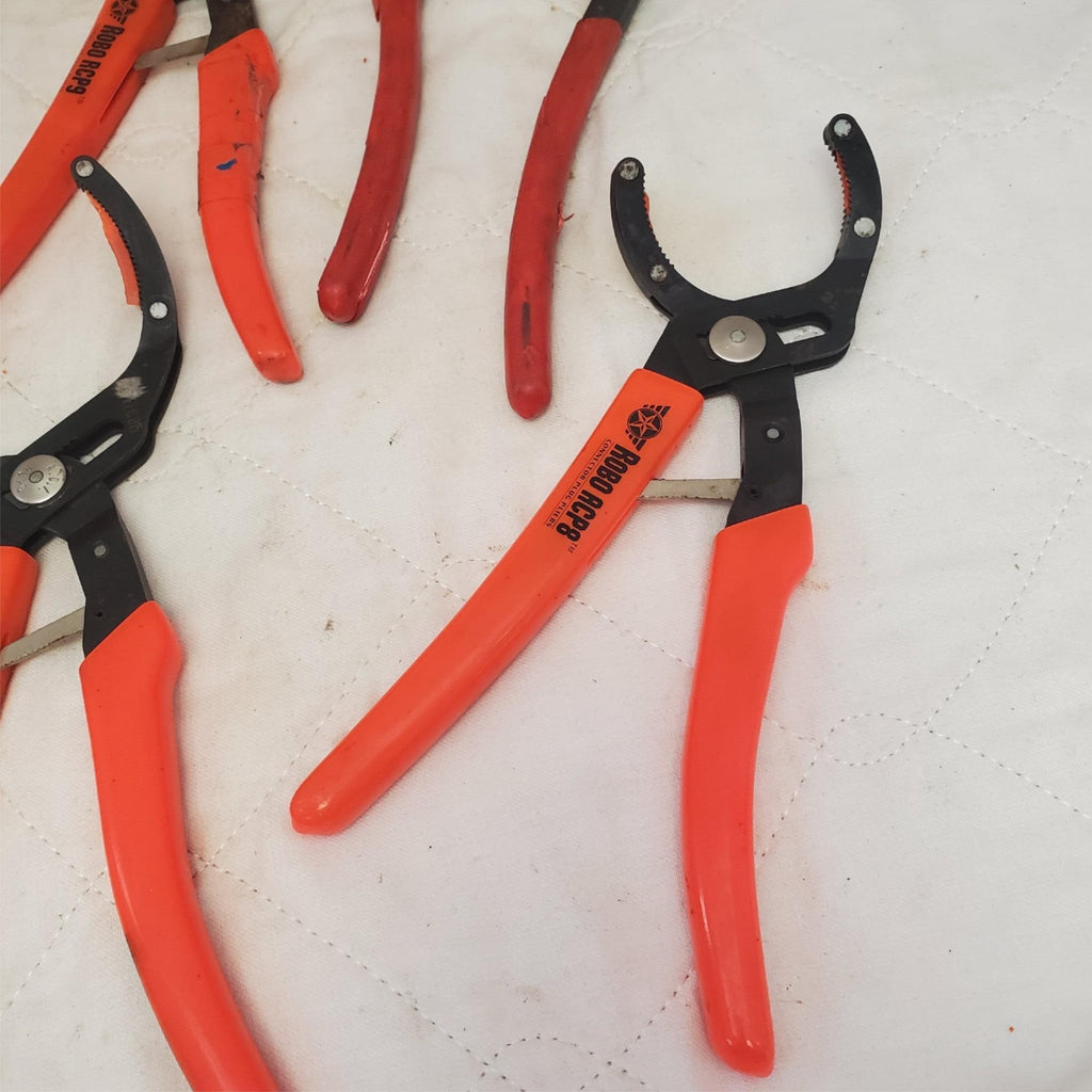 Lot of 4 Robo & Matco Tools Oil Filter Wrench Pliers Set LOT-544