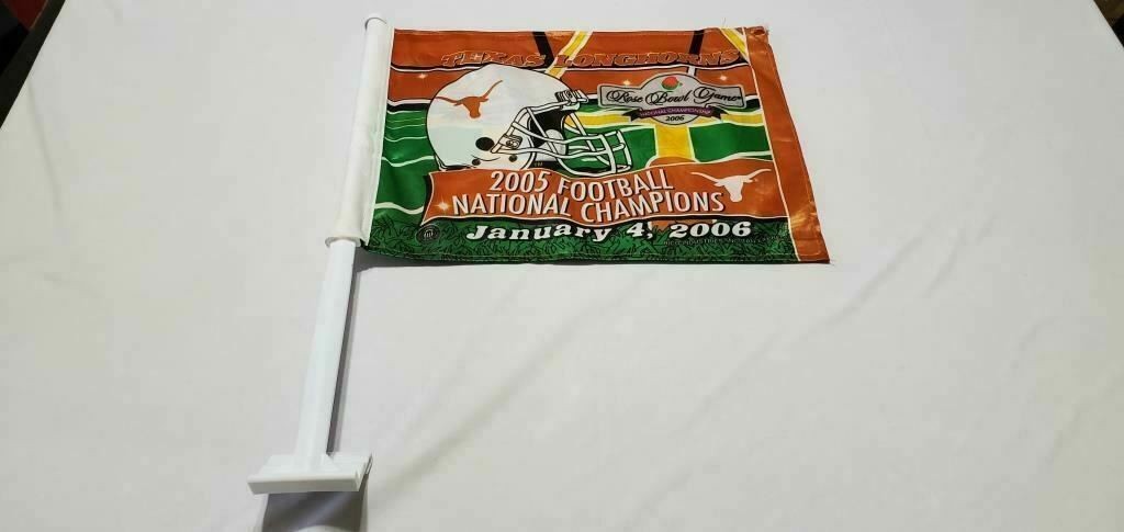 2005 Football National Champions Texas Longhorns Car Flag