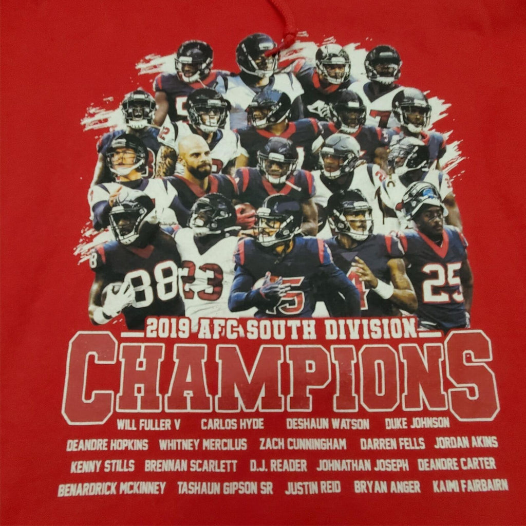 Houston Texans NFL 2019 AFC South Division Champions Hoodie Hooded Coat