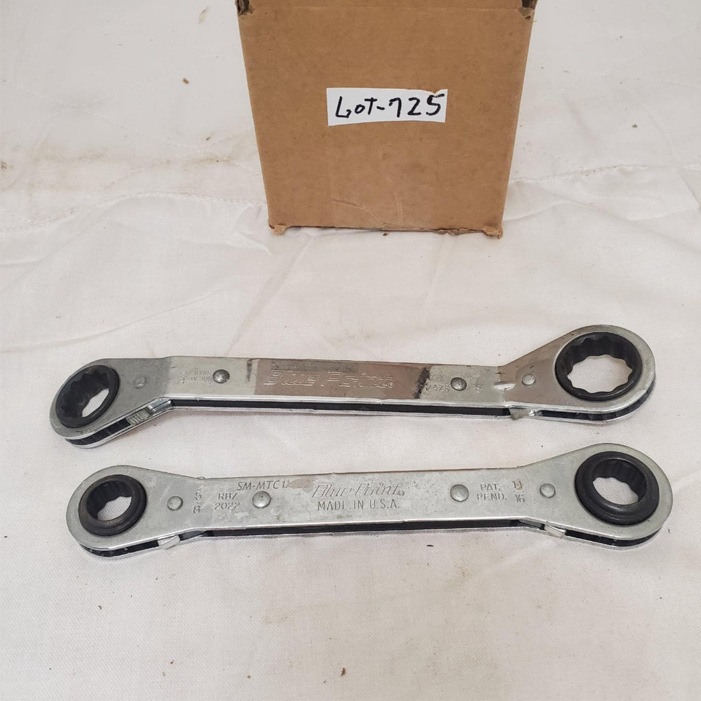 Lot of 2 Blue Point Offset Double Ratcheting Wrench Set LOT-725