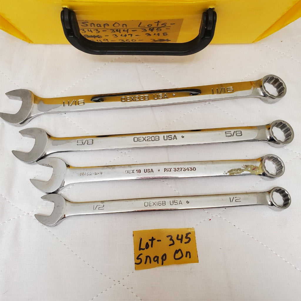 Lot of 4 Snap-on 12-Point combination Wrenches LOT-345