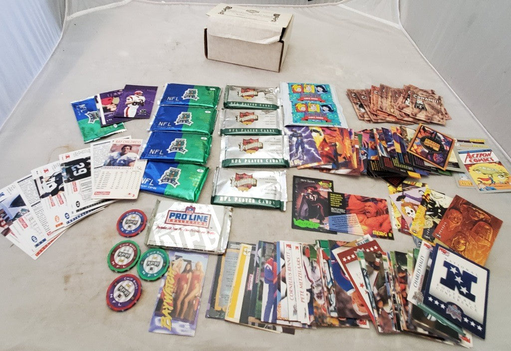 Vintage Lithophane LIGHT STAND Skybox Archie, Beginnings NFL and More Cards