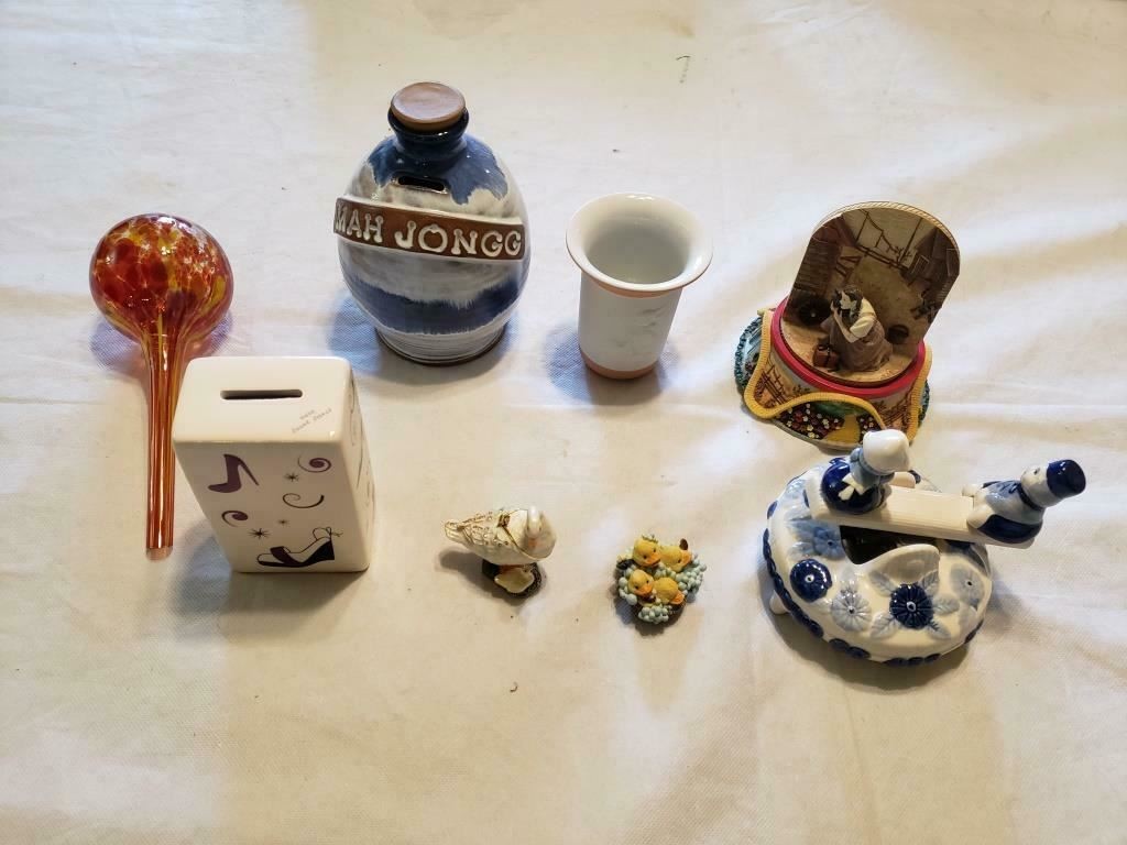 Vintage Used GOEBEL Vase Ganseliest Goose Girl man jongg Figurine & More