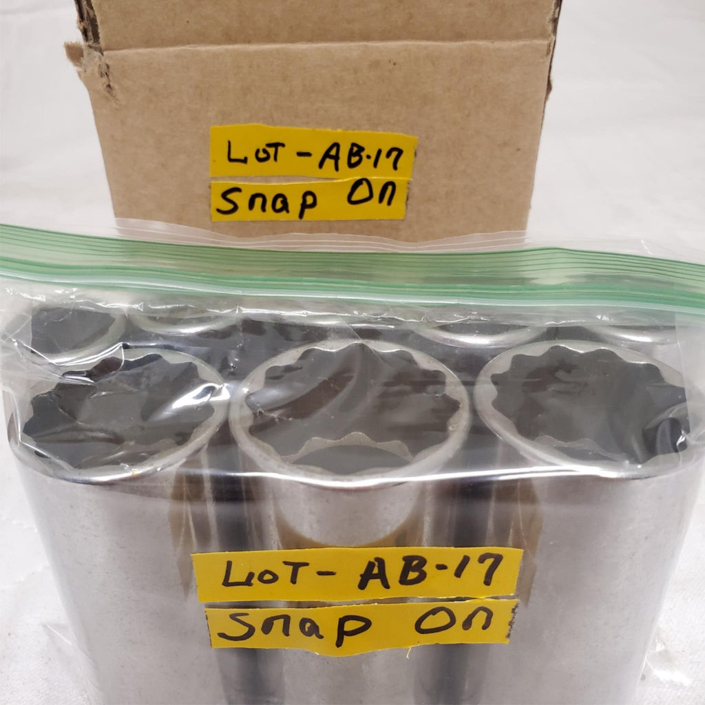 Lot of 8 Snap-on Deep  Chrome Socket Set CCAB3 LOT-AB-17