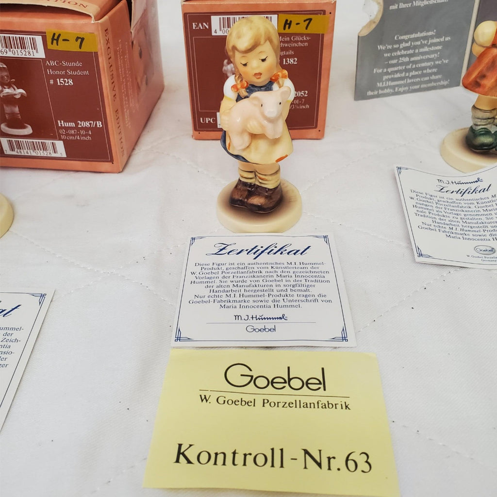 Set of 3 Hummel Figurines Honor Student , Puppet Princess & Pigtails H-7
