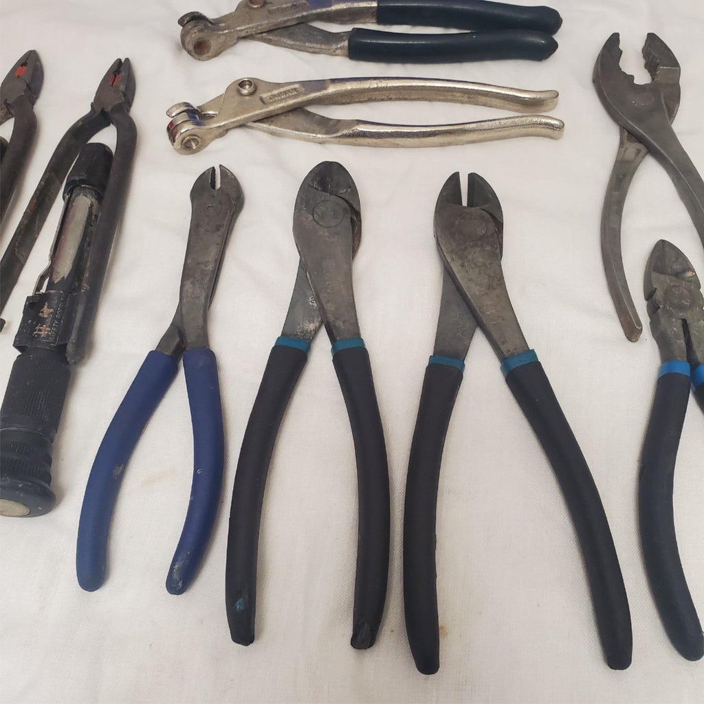 Lot of 9 Assorted Reversible Wire Twister, Heavy Duty Side Cutters Pliers LOT-18