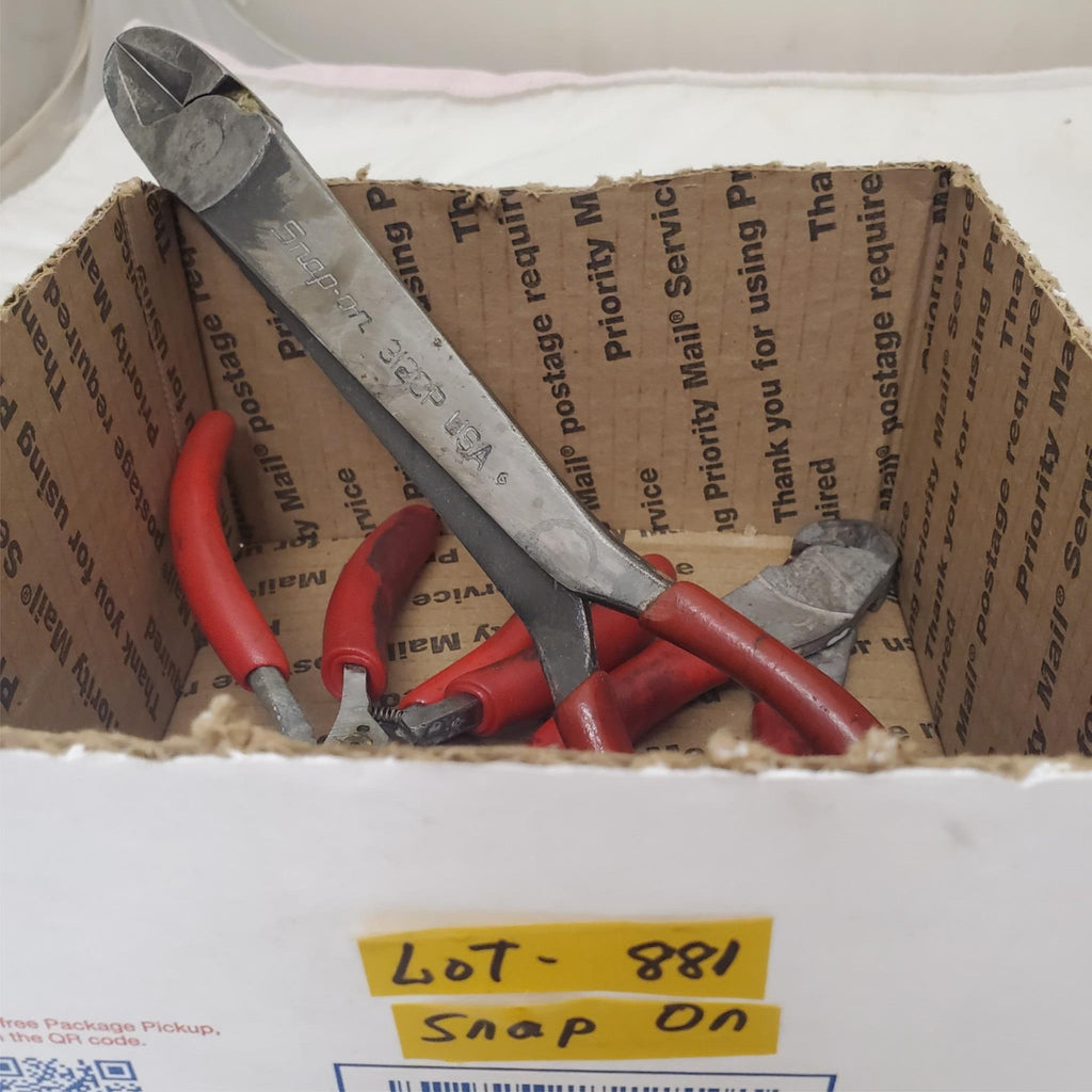 Lot of 4 Snap-on Soft Grip Handles Pliers & Cutters Set  LOT-881