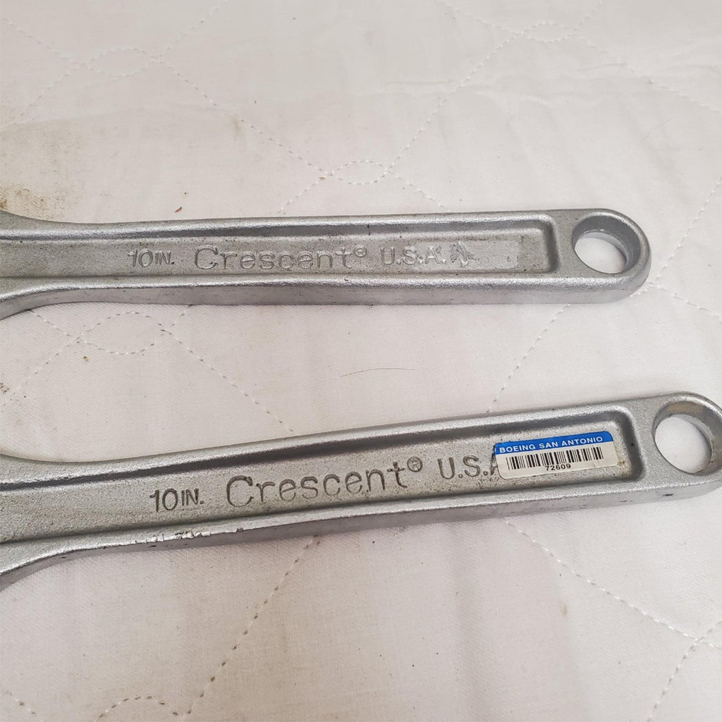 Lot of 2 Crescent Alloy Crestoloy 10" Adjustable Wrench Tools Set LOT-765