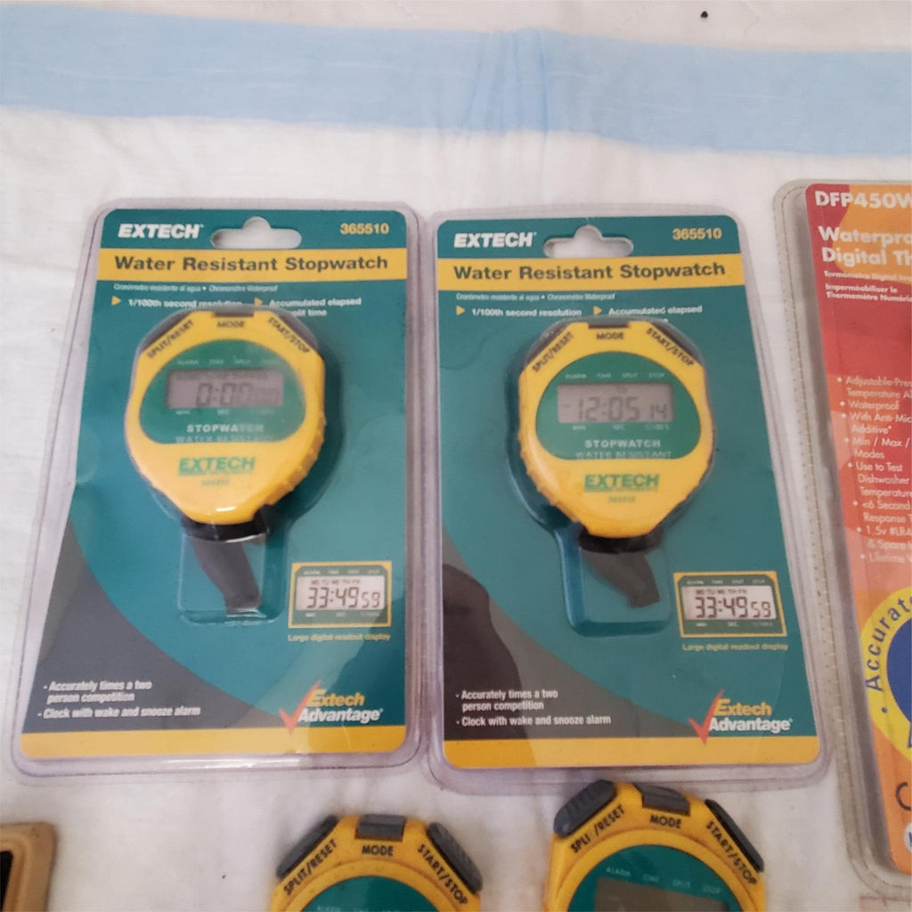 Extech 365510 Digital Stopwatch, Water Resistant Yellow/Green