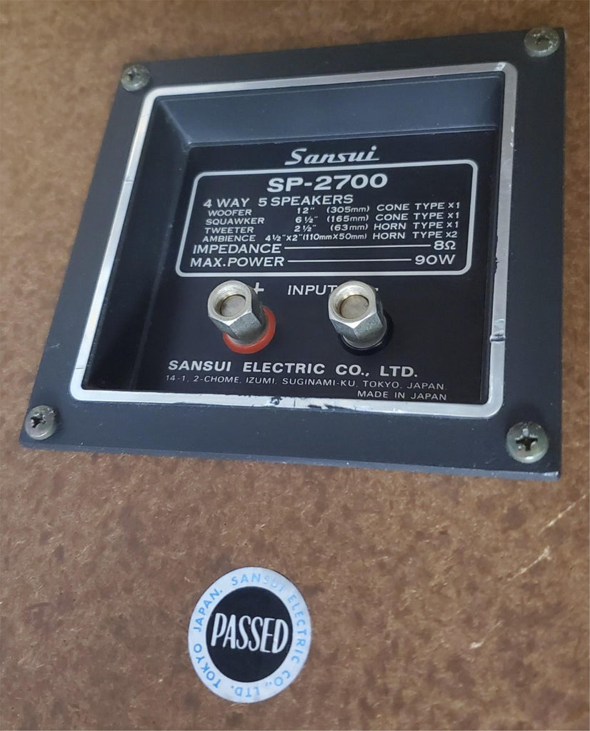Vintage Sansui SP-2700 Max 90 watts speaker Set Pair