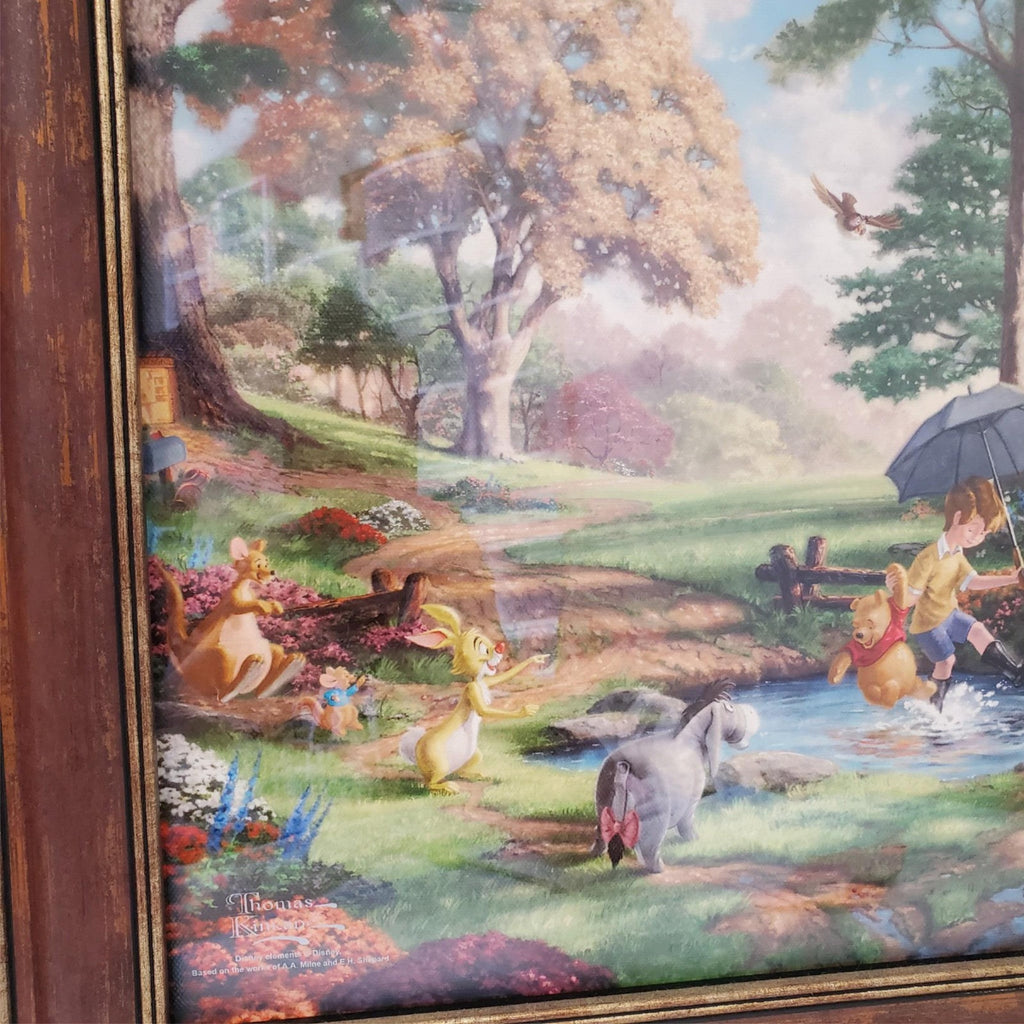 Thomas Kinkade Winnie the Pooh 14 x 14 Framed Canvas S/N LE Art Framed