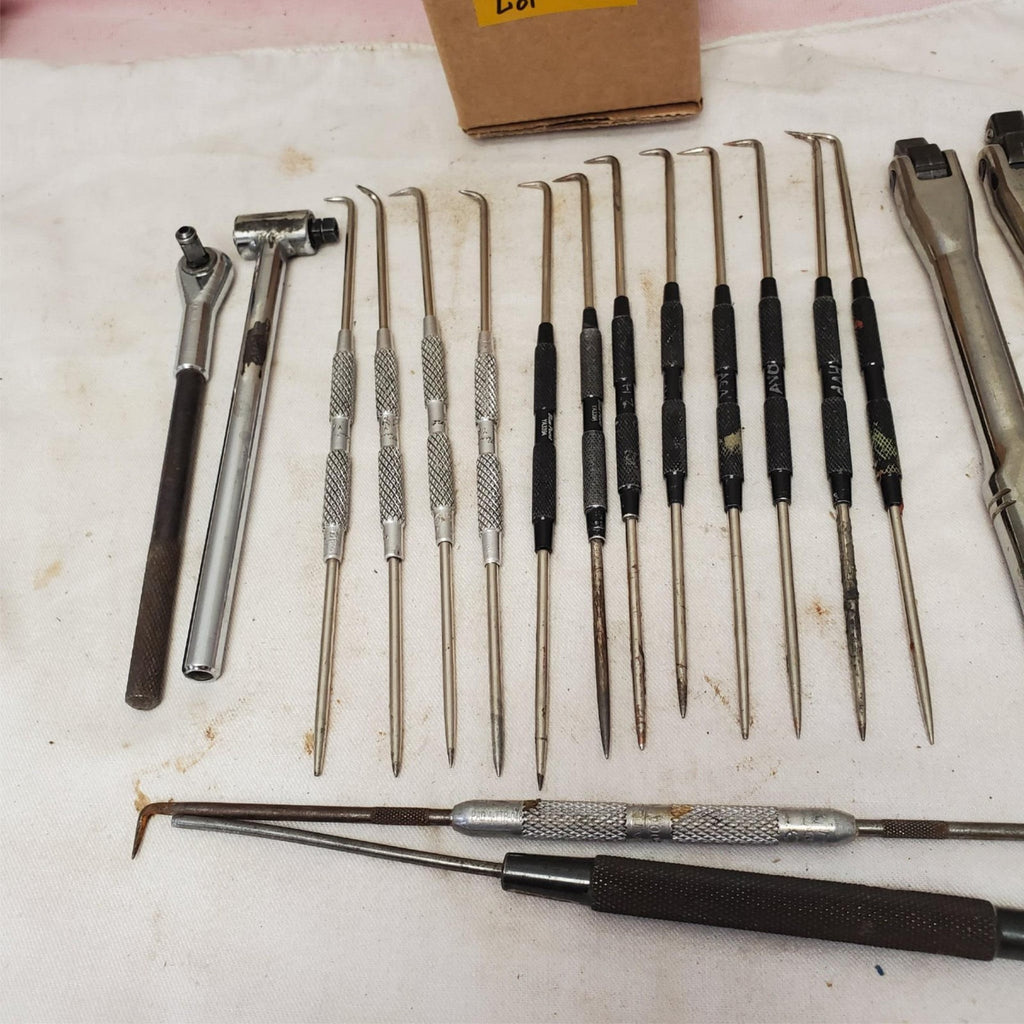 Lot of Assorted Ratchets Picks Awls and Extension Bars LOT-945