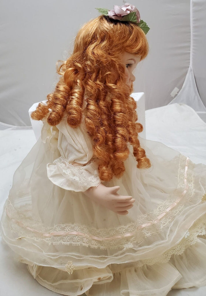 Original Amazing Porcelain Fashion Doll Beautiful Lace Dress