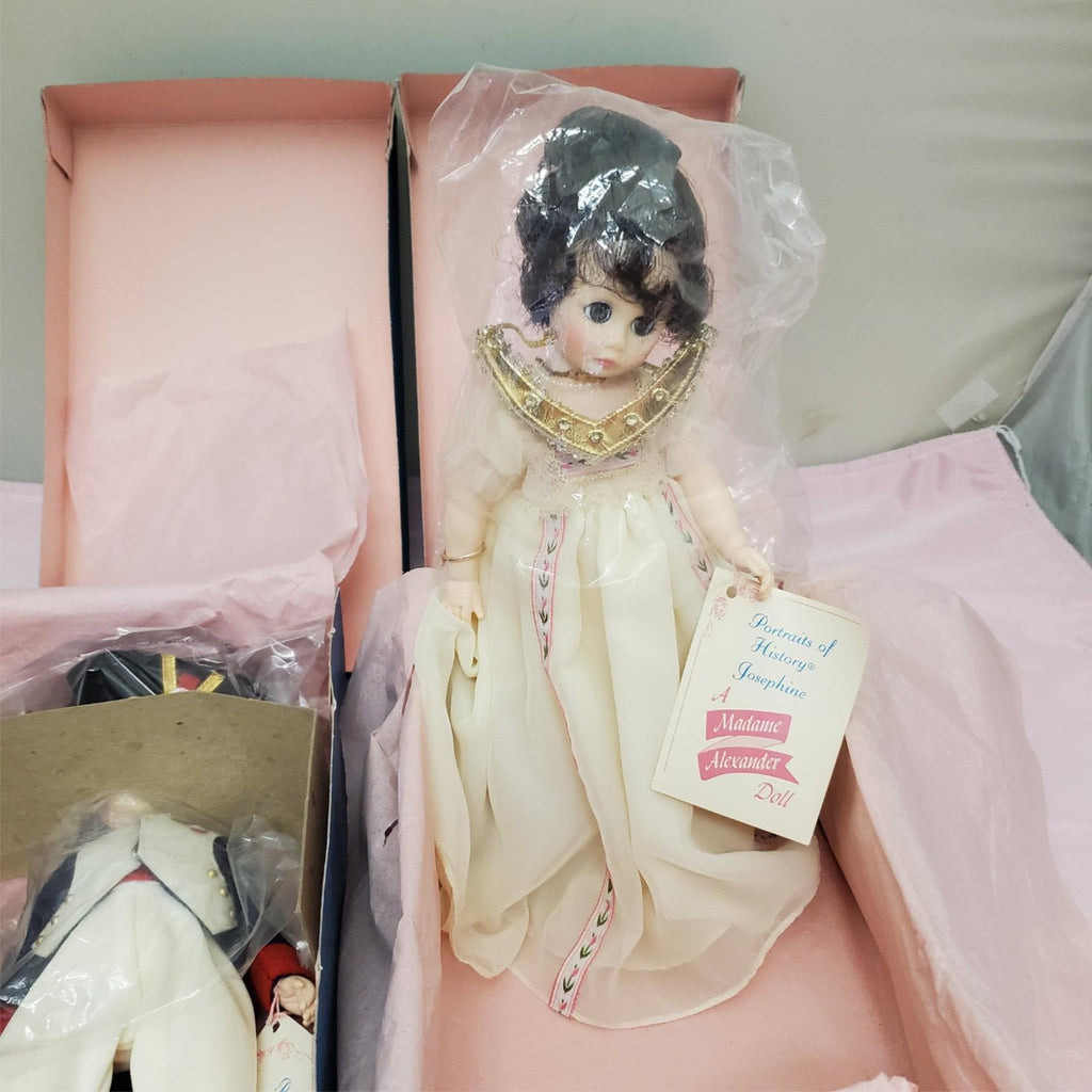 Madame Alexander #1330 Napoleon #1335 Josephine Dolls Set with Box & Stand