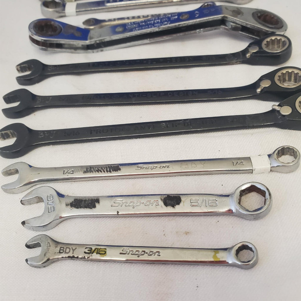 Lot of 11 Assoretd Open End & Reversible Box Wrench LOT-91