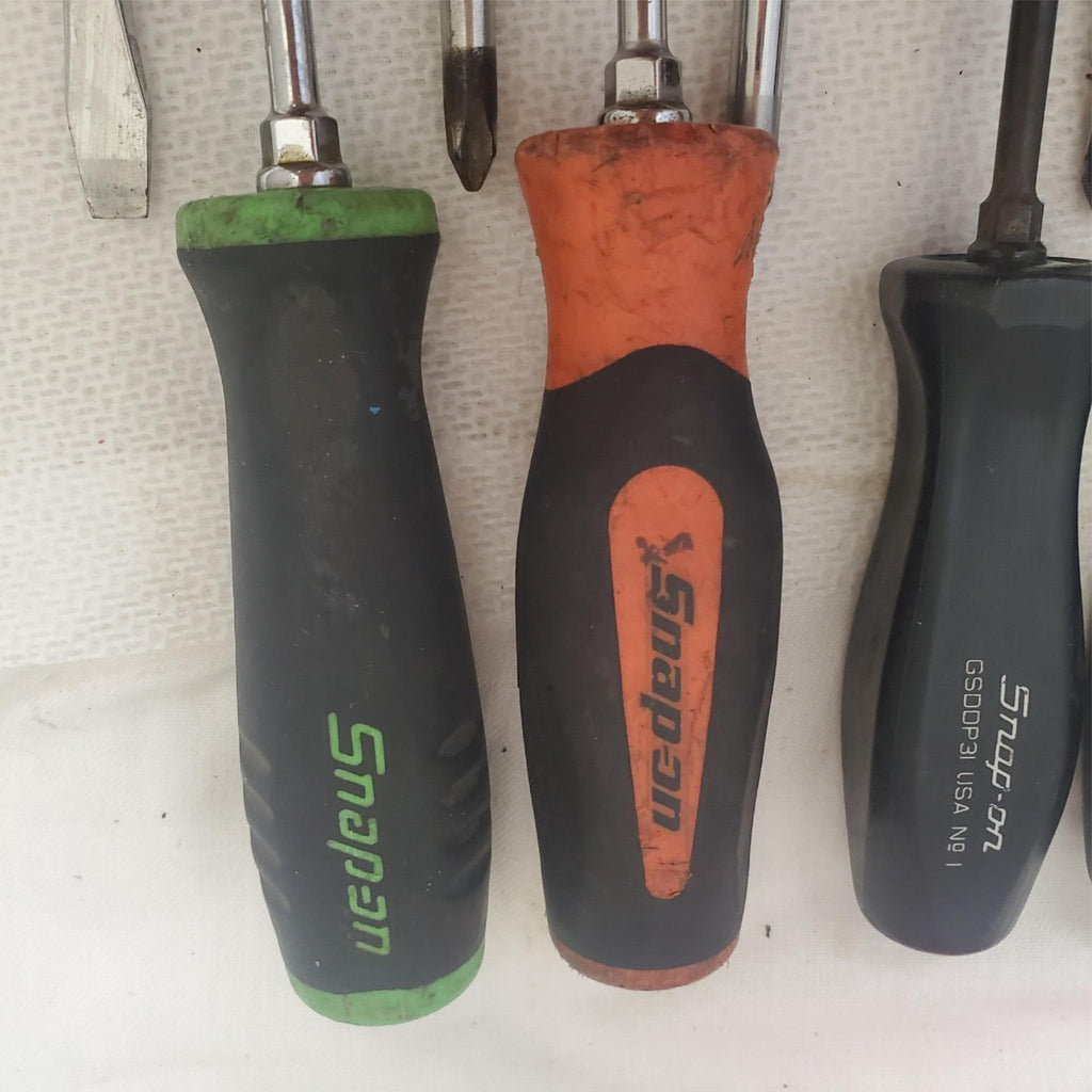 Lot 14 Snap-on Too Pre-Owned Screwdrivers & Grip Radiator Pick Set LOT- 1058