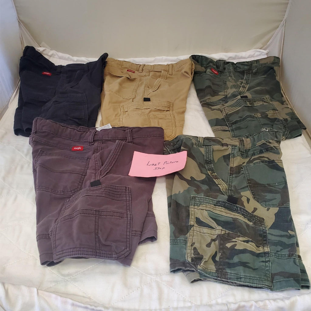 Lot of 5 Wrangler Boys Cargo Bermuda Shorts Size 12, 10