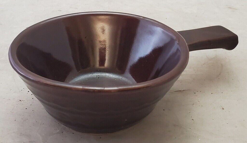 Marcrest Daisy Dot Brown Soup Chili Bowl Oven Proof Stoneware US Vintage Antique