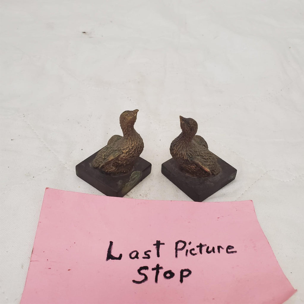 Vintage Pair of Brass Birds Figurine 