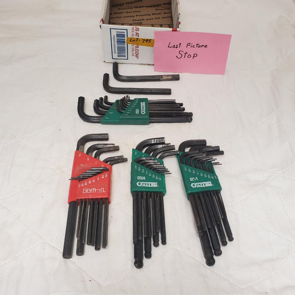 Lot of 3 Eklind L Shaped Hex Wrench Set & Allen Hex Key Sets LOT-795