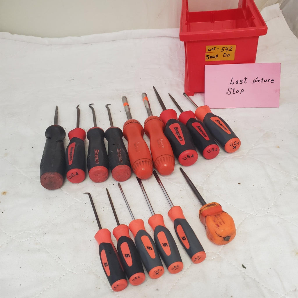 Lot of Snap-on Assortment of Various Screw, Shank & other Drivers LOT 542