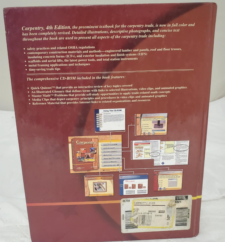 Carpentry 4th Edition by Leonard Koel with CD
