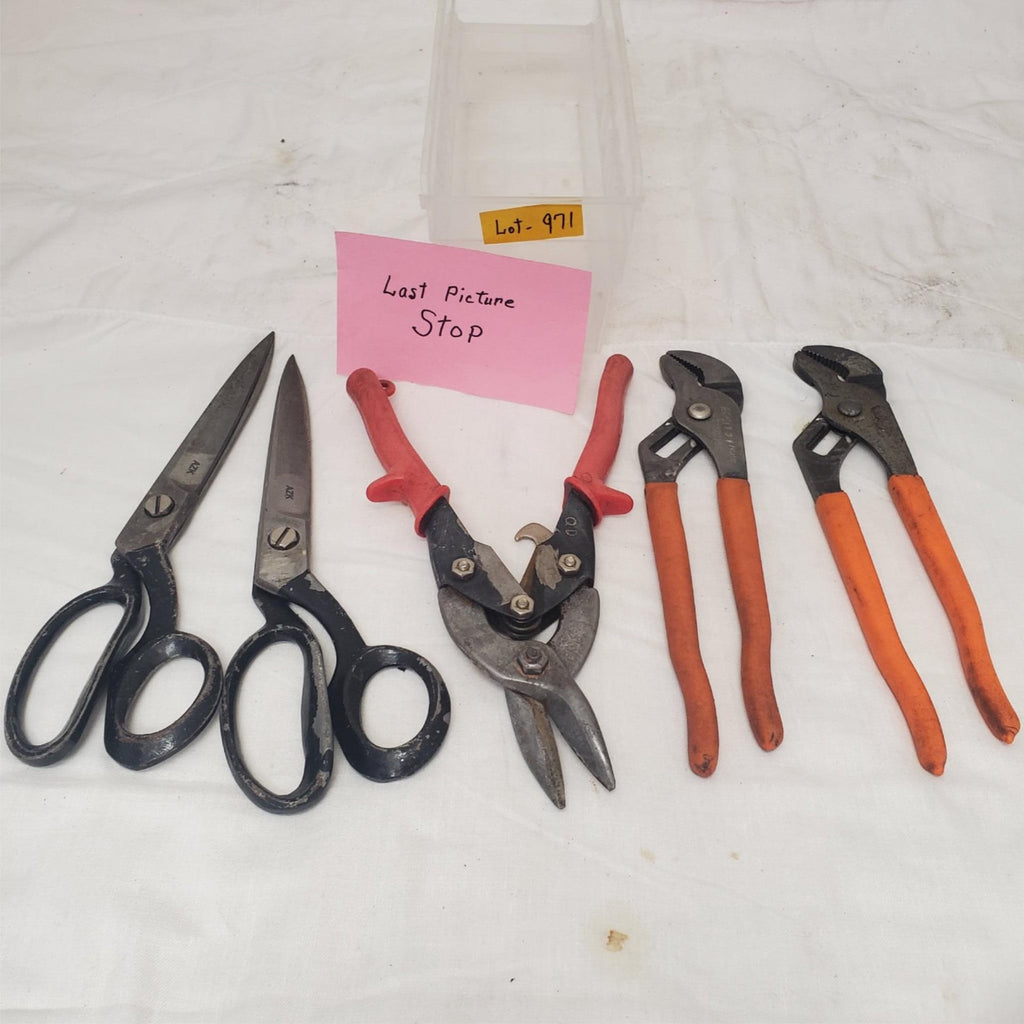 Assorted Sewing Scissors Aviation Snips with Adjustable Pliers LOT-971