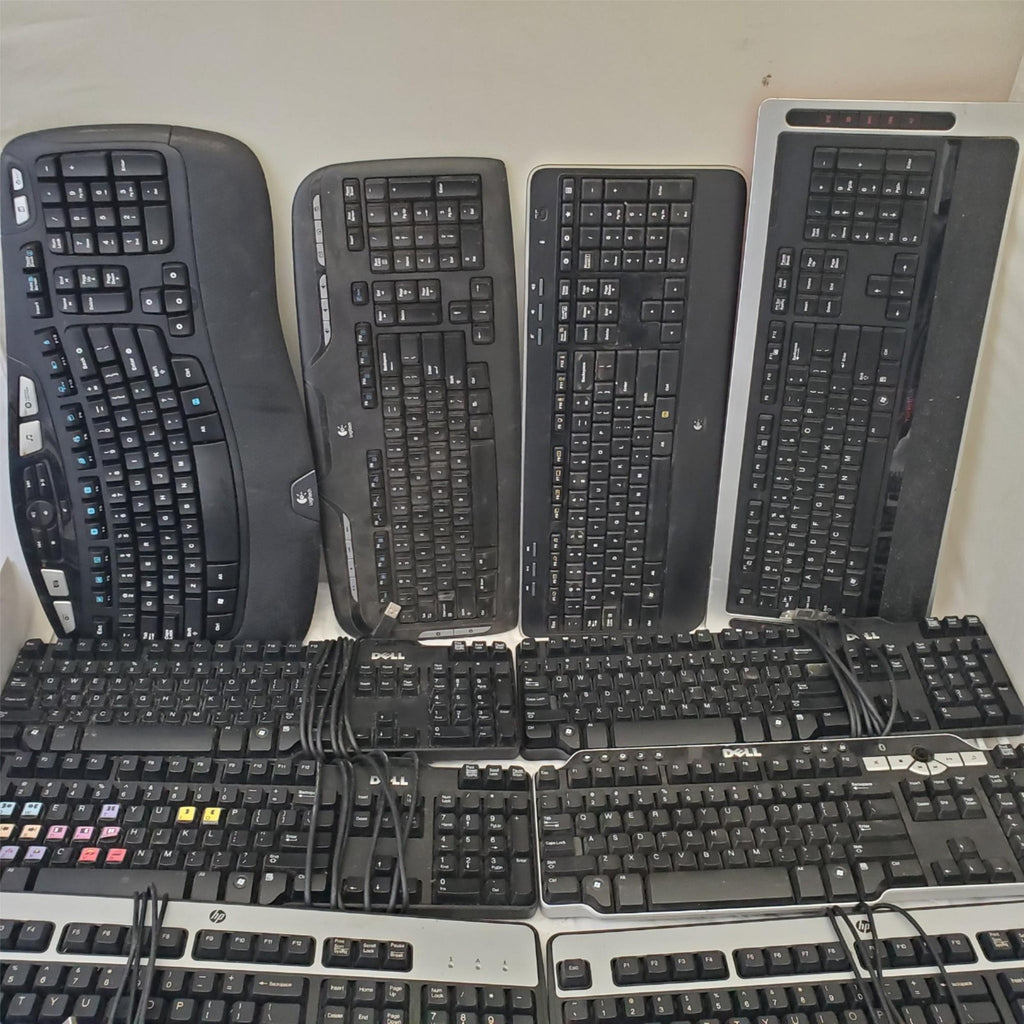 Lot of 13 Assorted Dell, HP, Logitech & other Brand Keyboards