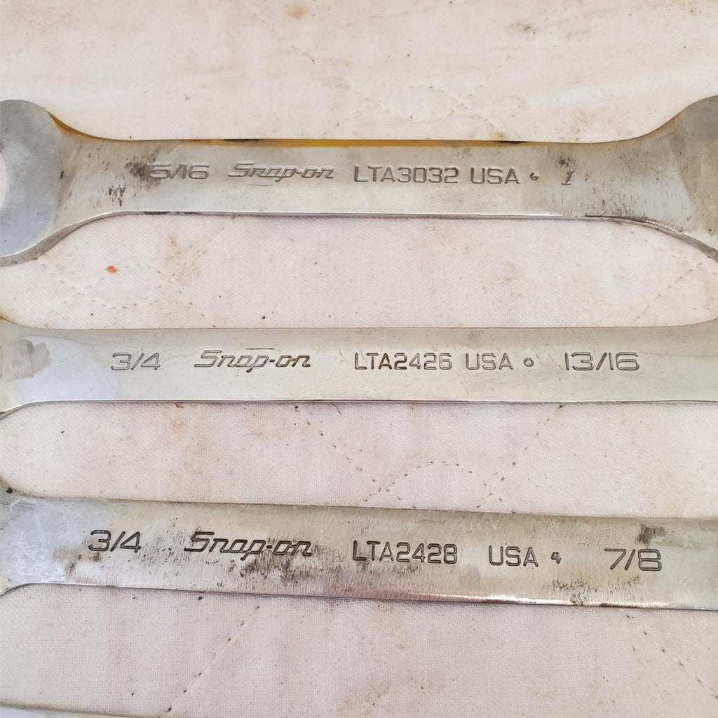 Lot of Snap-On Standard 4-Way Angle Open End Wrench LOT 553