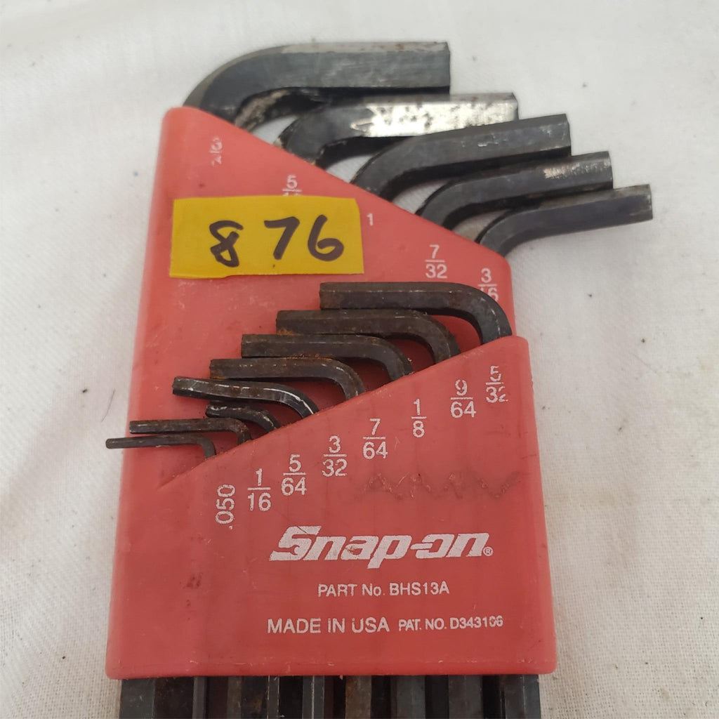 Lot of 13 Snap-on SAE Ball End Key Allen Wrench Set LOT-876