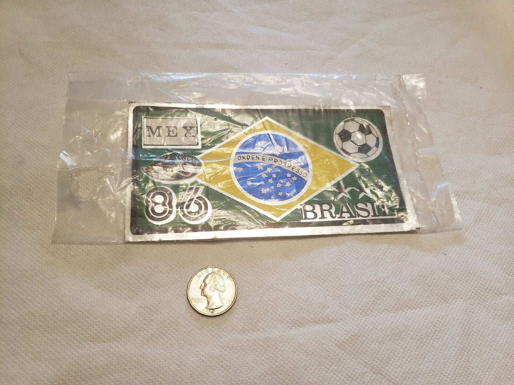 Original Vintage 1986 Football Brazil Mexico World Cup Sticker