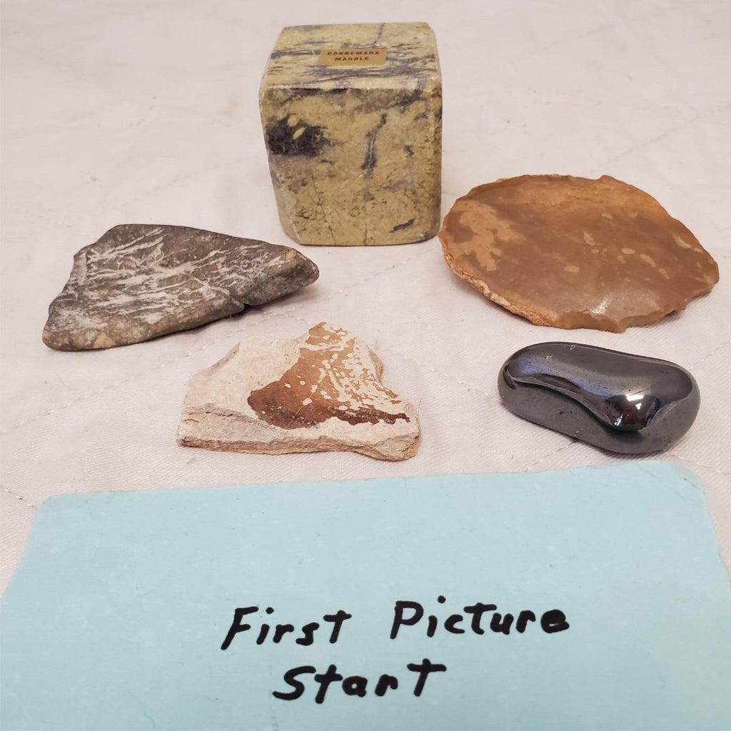 Collection of Connemara Marble, Petrified Wood, Hematite Stone & Other Stones