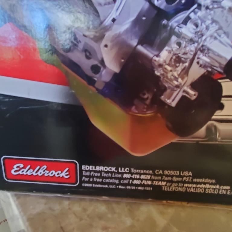 Edelbrock 1221 Pro-Flo 14" Round Air Cleaner / Filter w Air Cleaner Riser