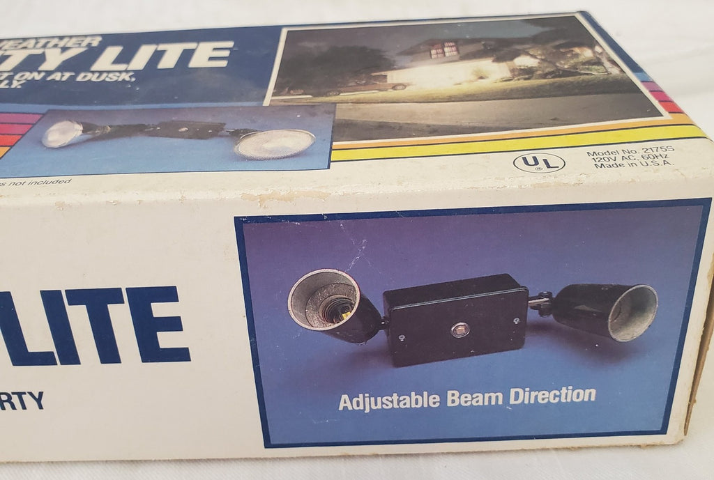2 Lamp All Weather Security Lite Night Outdoor Adjustable Lights 