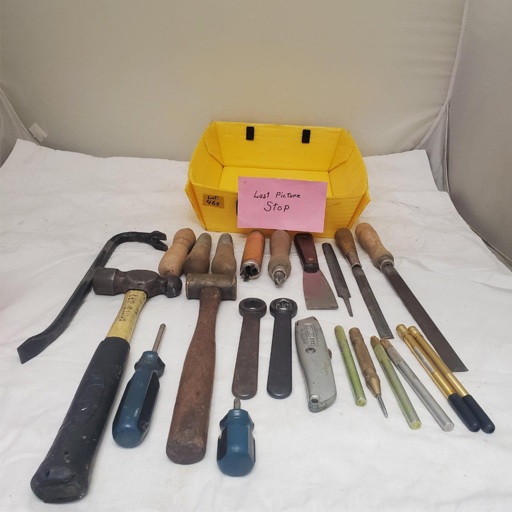 Lot of 4 Used Hand Tools Wood Chisels Hammer Screwdrivers and More LOT-42