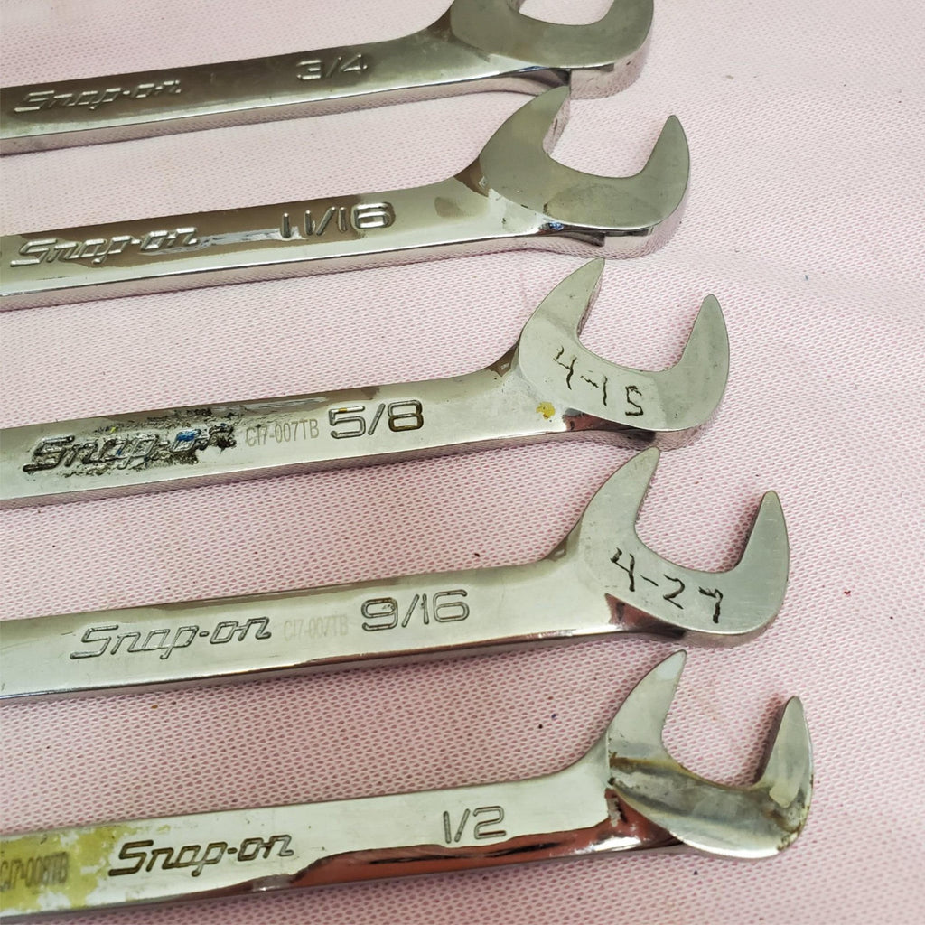 Lot of 5 Snap-on 4-Way Angle Head Open-End Wrench Set LOT- 767